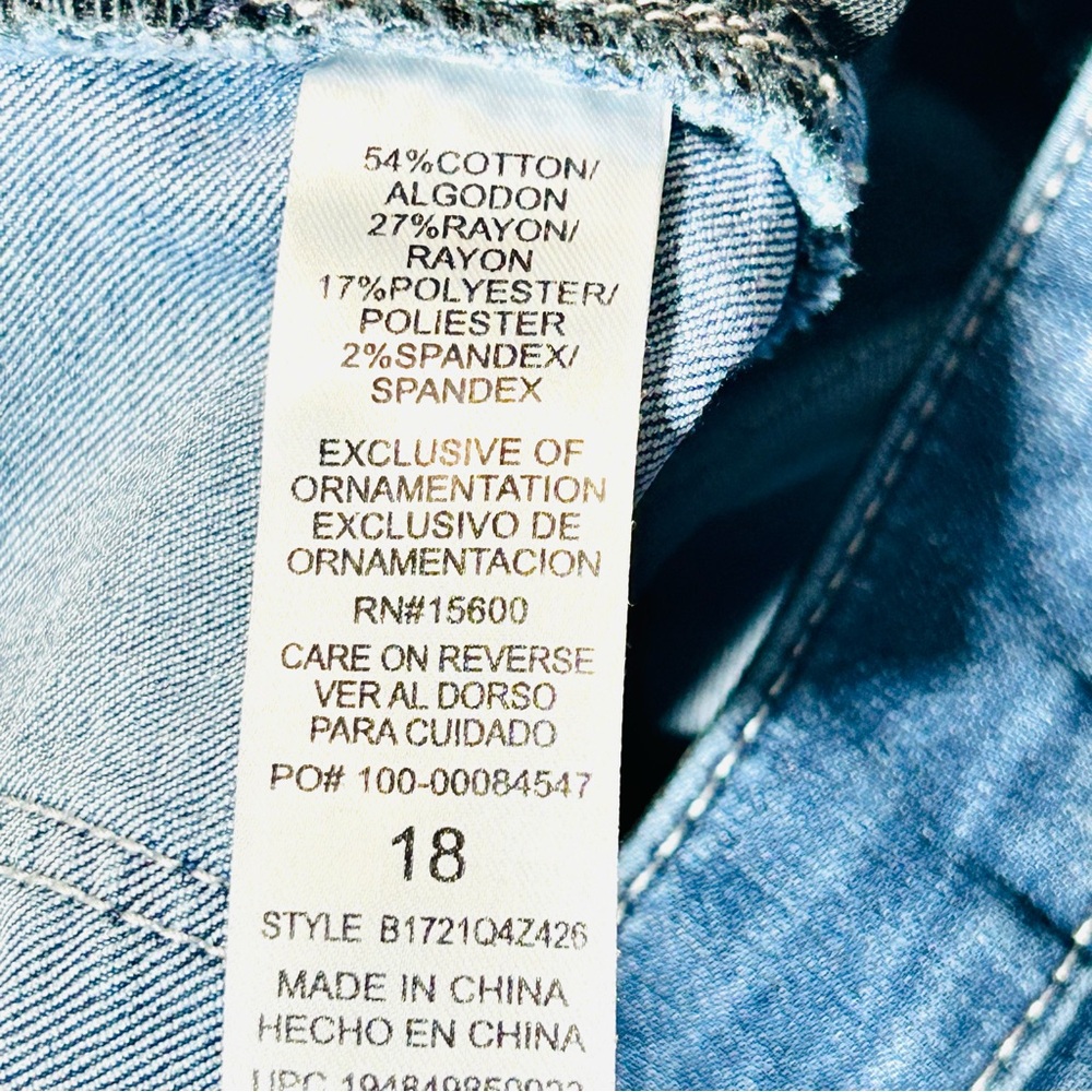 Democracy jeans Ab Solution skinny jeans distressed stretchy women Size 18 - Picture 4 of 14